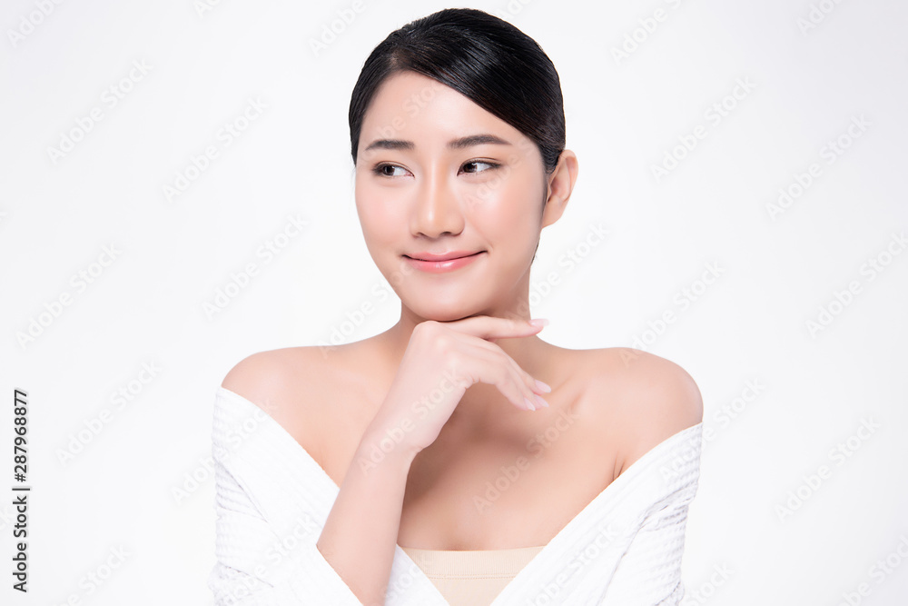 Beautiful Young Asian Woman with Clean Fresh Skin, Beautiful Young Asian Woman with Clean Fresh Skin,