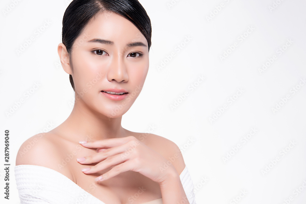 Beautiful Young Asian Woman with Clean Fresh Skin, Beautiful Young Asian Woman with Clean Fresh Skin,