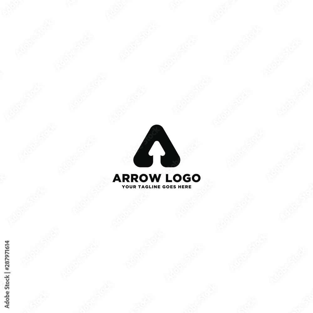 initial A logo design, arrow and black. vector initial A logo design, arrow and black. vector
