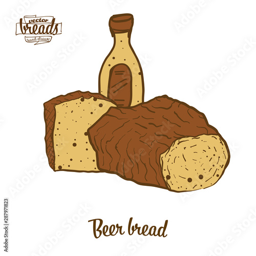 Colored drawing of Beer bread bread