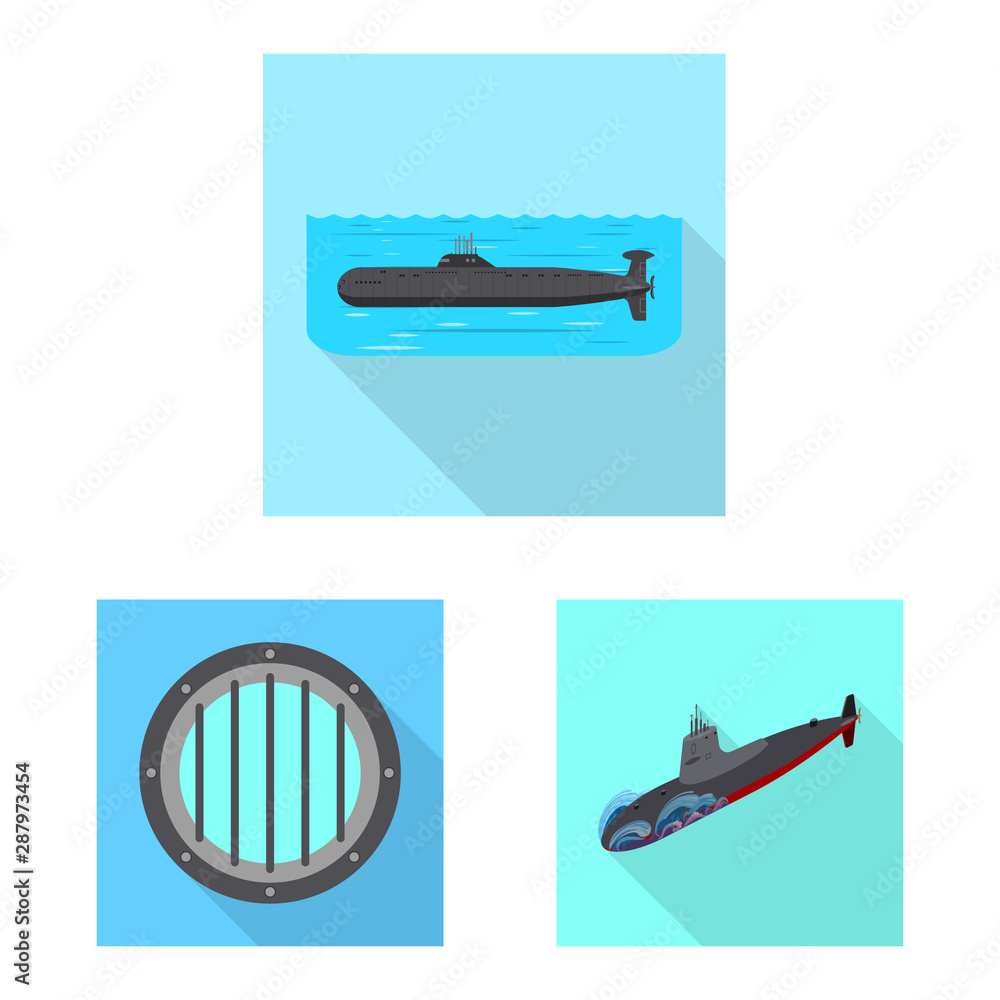 Isolated object of military and nuclear icon. Set of military and ship stock vector illustration. Isolated object of military and nuclear icon. Set of military and ship stock vector illustration.