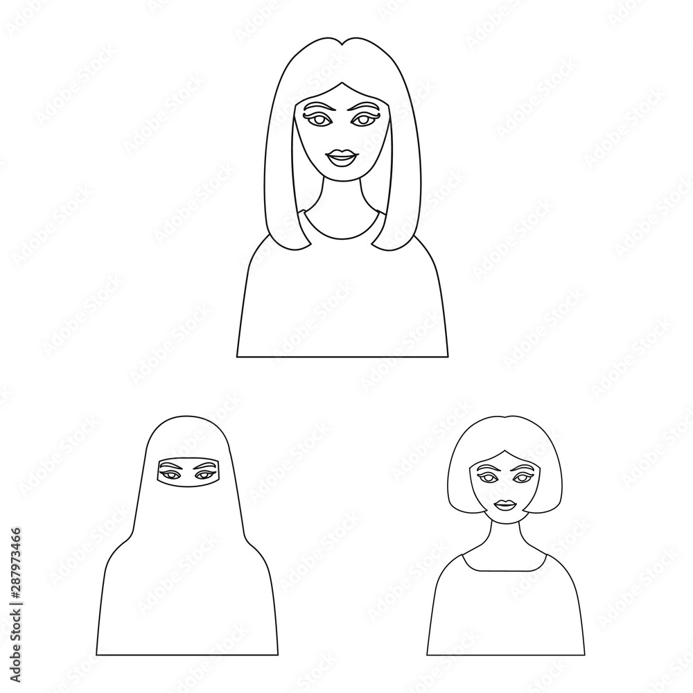Vector illustration of character and avatar symbol. Collection of character and person stock symbol for web. Vector illustration of character and avatar symbol. Collection of character and person stock symbol for web.