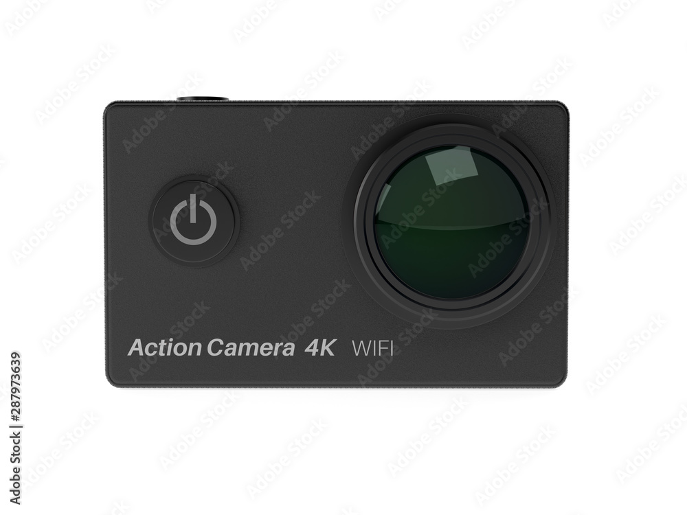 Action camera. 3d rendering illustration Action camera. 3d rendering illustration