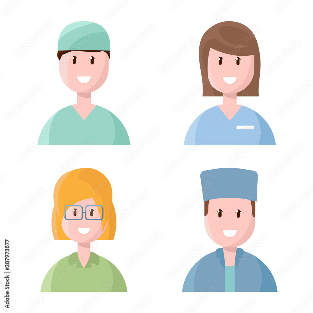 Vector illustration of medical and avatar symbol. Collection of medical and hospital vector icon for stock. Vector illustration of medical and avatar symbol. Collection of medical and hospital vector icon for stock.