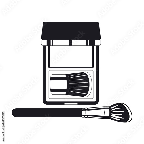 applicator make up thick brush and shadows