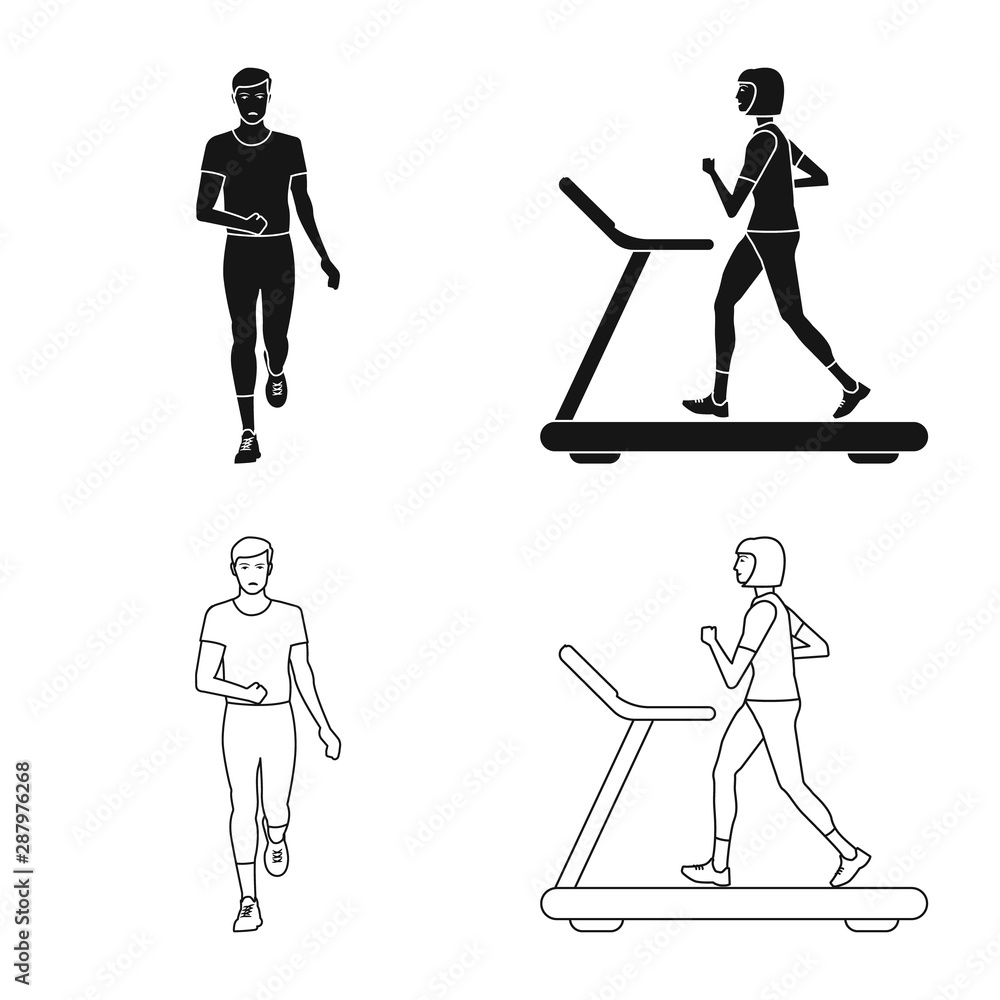 Fototapeta premium Isolated object of sport and winner symbol. Set of sport and fitness vector icon for stock.