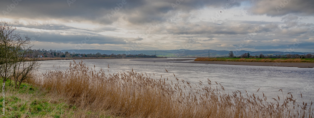 View of the River Severn from near Framilode, Gloucestershire, United Kingdom
