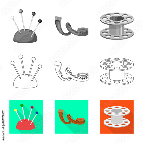 Isolated object of craft and handcraft icon. Collection of craft and industry vector icon for stock.