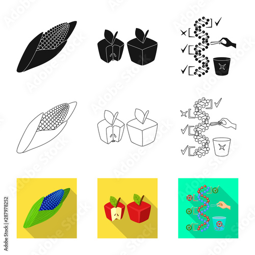Isolated object of test and synthetic icon. Collection of test and laboratory vector icon for stock.