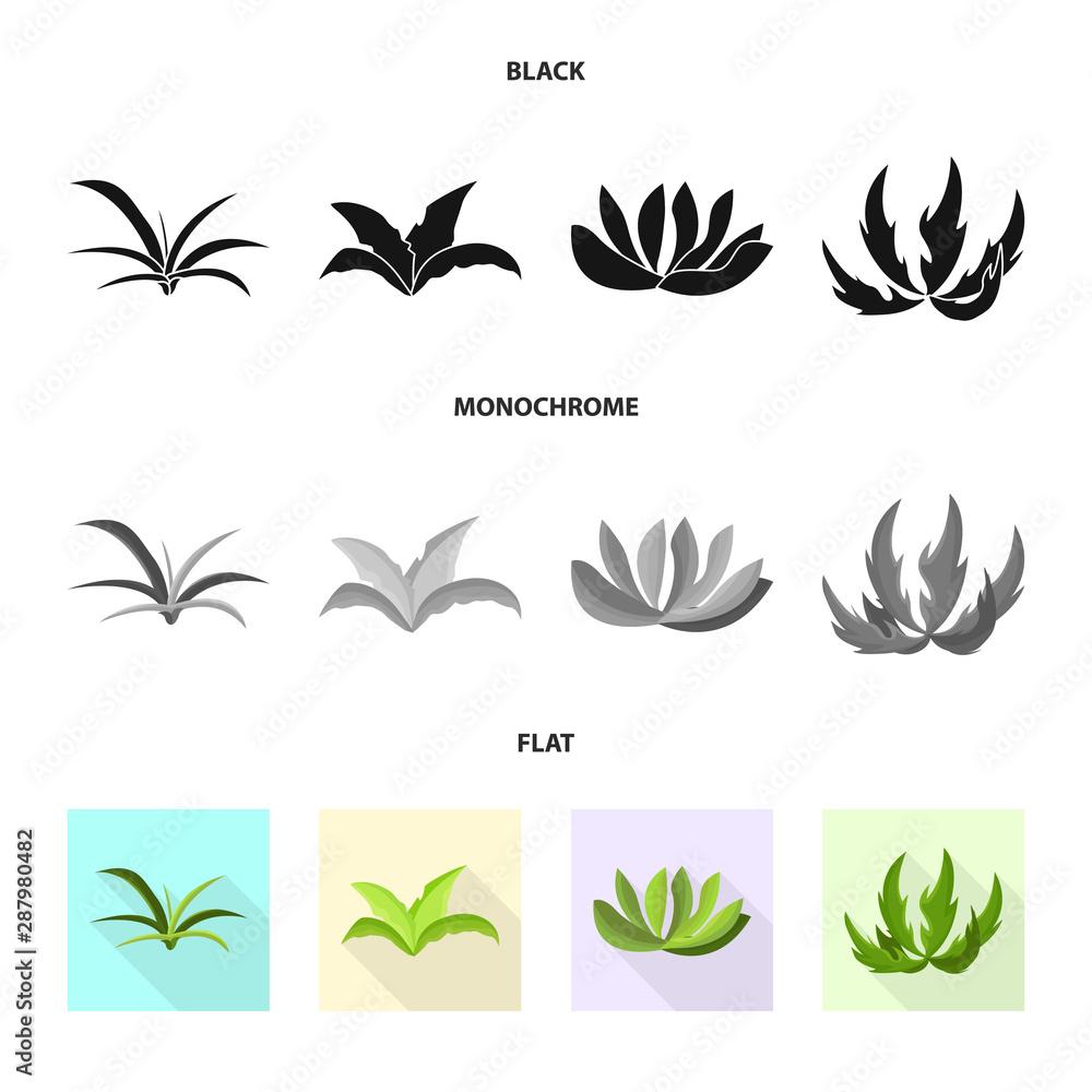 Fototapeta premium Vector illustration of landscaping and summer icon. Set of landscaping and environment vector icon for stock.