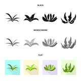 Vector illustration of landscaping and summer icon. Set of landscaping and environment vector icon for stock.