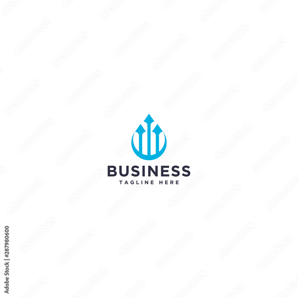 three arrow logo design. business and moon. vector three arrow logo design. business and moon. vector