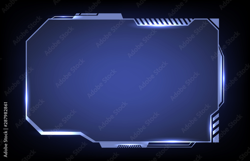 Futuristic abstract hud sci fi frame template layout design concept ...