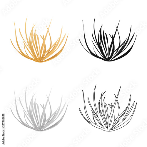 Vector design of tumbleweed and dry logo. Set of tumbleweed and botanical vector icon for stock.