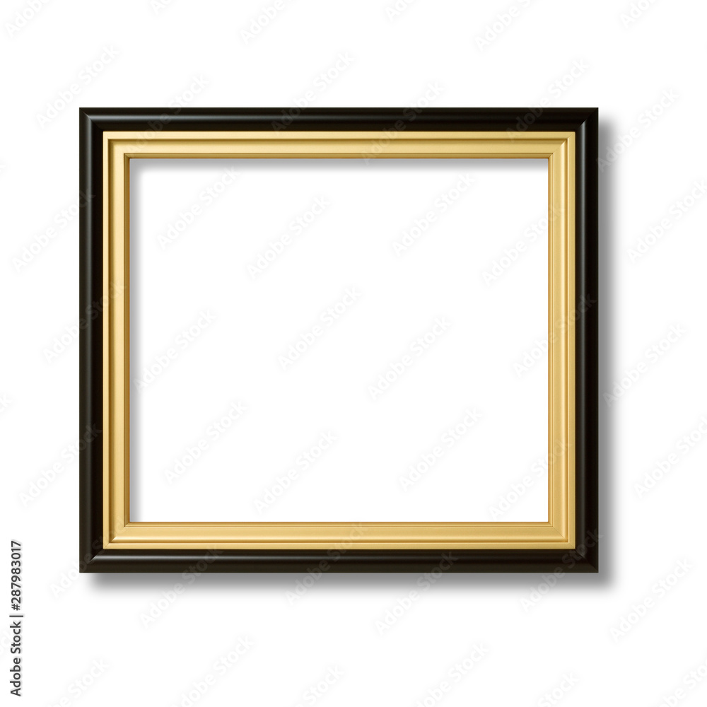 black and gold frame on white wall black and gold frame on white wall