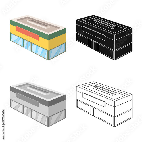 Isolated object of shop and antiquarian logo. Set of shop and modern stock vector illustration.