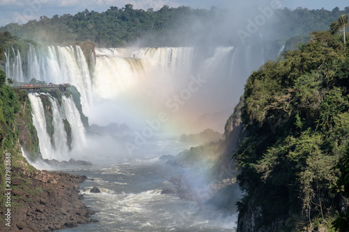 Iguazu Falls with forest in Argentina