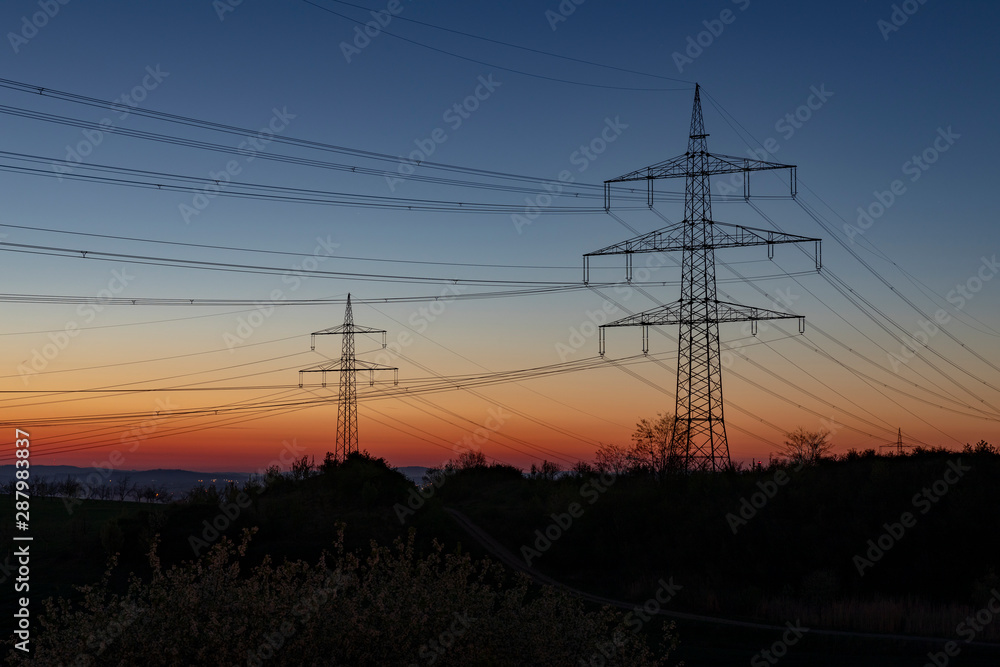 Fototapeta premium Industrial Area sunrise