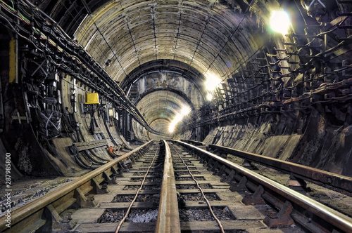 Empty Railway Track Tunnel © Andrius