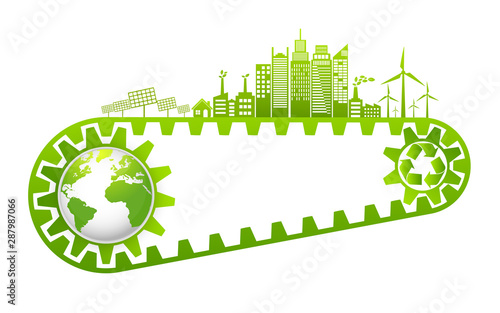 Ecology concept and Environmental ,Banner design elements for sustainable energy development, Vector illustration