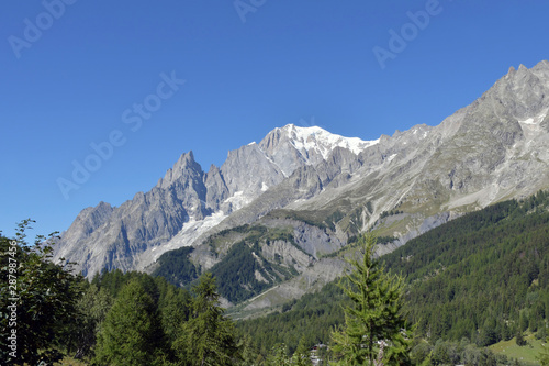 Fototapeta Naklejka Na Ścianę i Meble -  Il Monte Bianco visto dalla val Ferret.