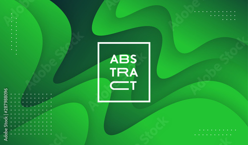 Abstract green liquid background. Cool ecologic wavy background.