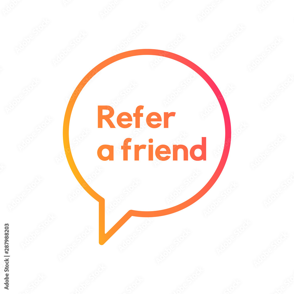 Reffer a friend banner vector design. Refferal system. Reffer a friend banner vector design. Refferal system.