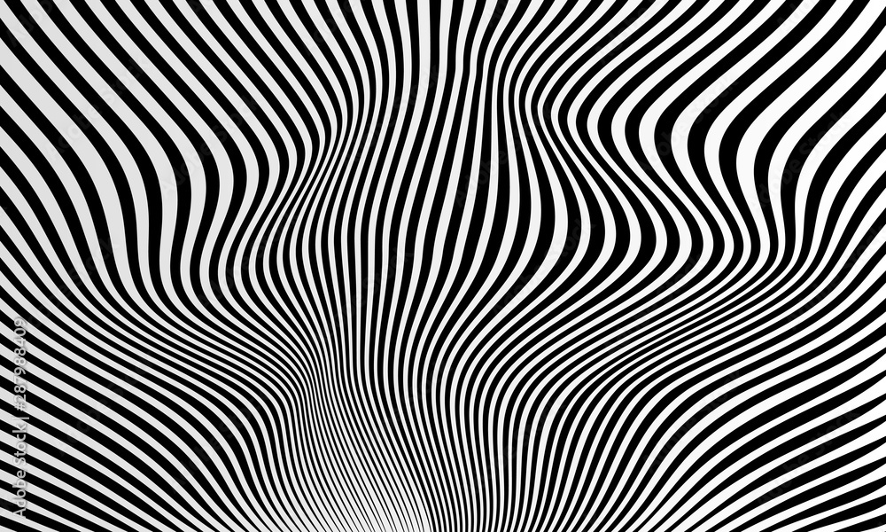 Abstract psychedelic striped background. Black and white zebra pattern backdrop. Abstract psychedelic striped background. Black and white zebra pattern backdrop.