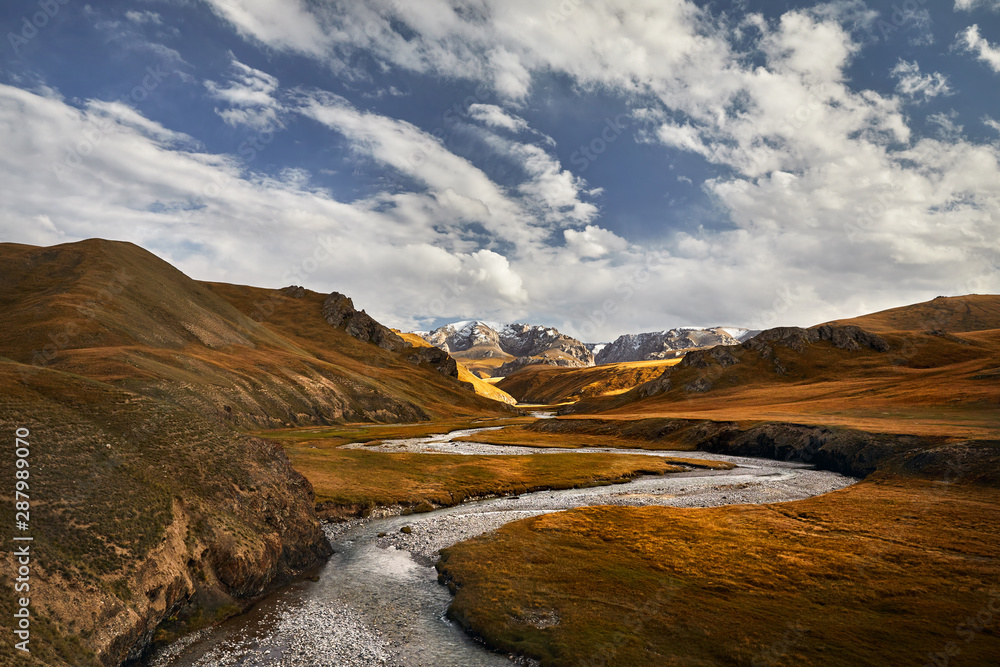 Mountain valley in Kyrgyzstan