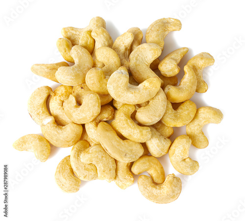 raw cashew isolated on white