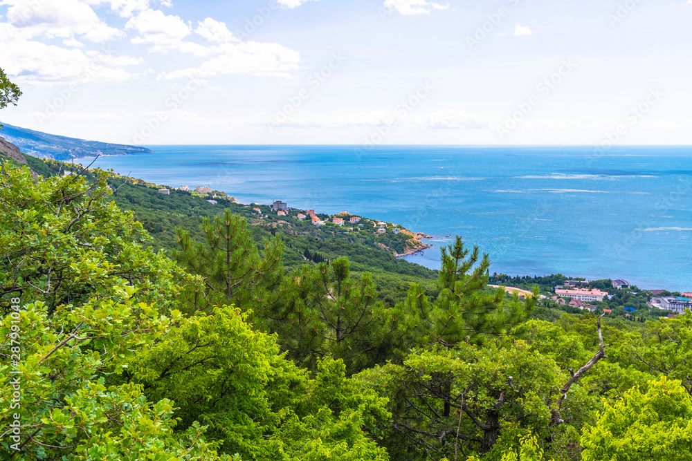 landscape with the Black Sea in Foros. Crimea