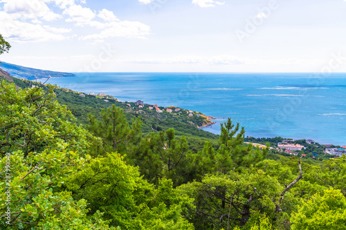landscape with the Black Sea in Foros. Crimea © olgavolodina