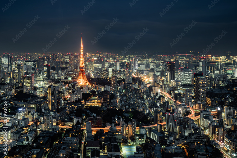 Fototapeta premium Tokyo Tower, Japan - communication and observation tower.