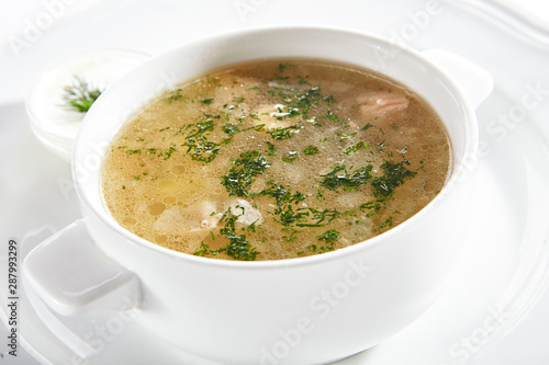 White Fish Mix Soup with Cod, Pike, Perch and Sea Bass