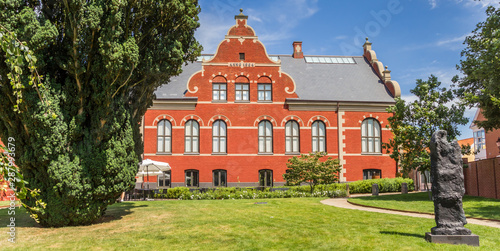 Canvas Print Panorama of the art museum in a park in Ribe, Denmark