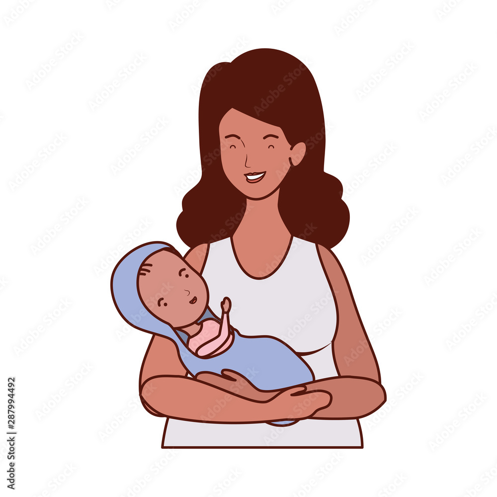 afro pregnancy mother lifting little baby characters afro pregnancy mother lifting little baby characters