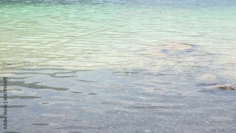 Clear transparent lake water surface Clear transparent lake water surface