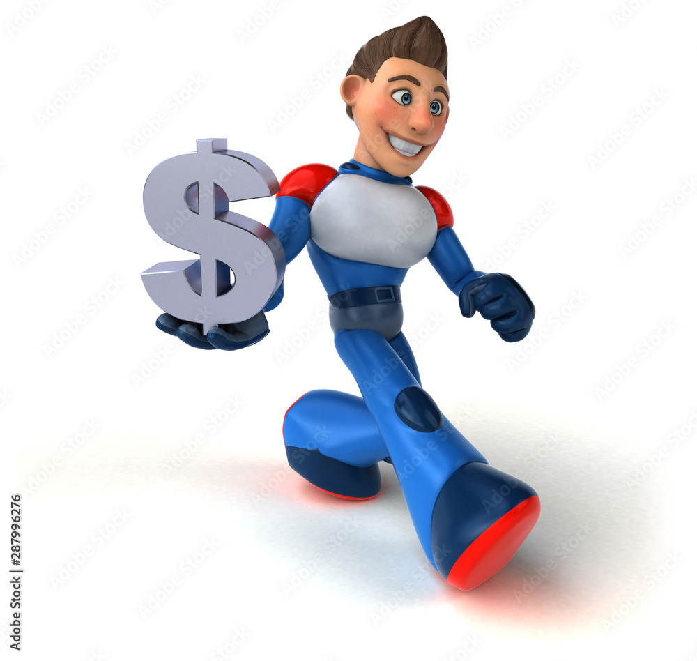 Super modern superhero - 3D Illustration Super modern superhero - 3D Illustration