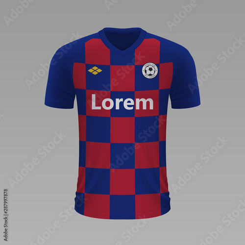 Realistic soccer shirt. Vector illustration