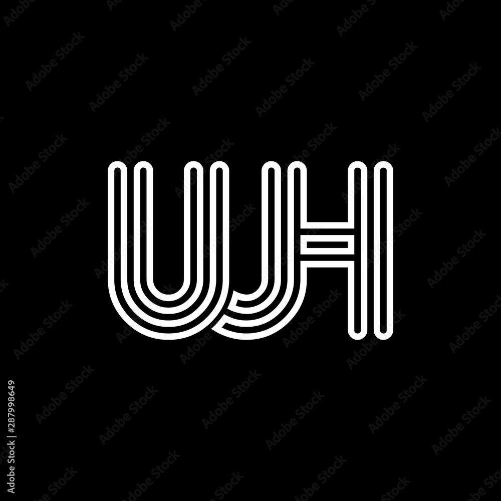 Letter Initial WH HW Logo Design. Letter Initial WH HW Logo Design.