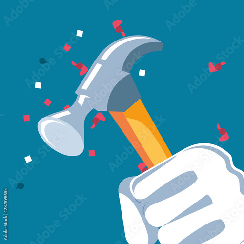 hand fist power with hammer tool