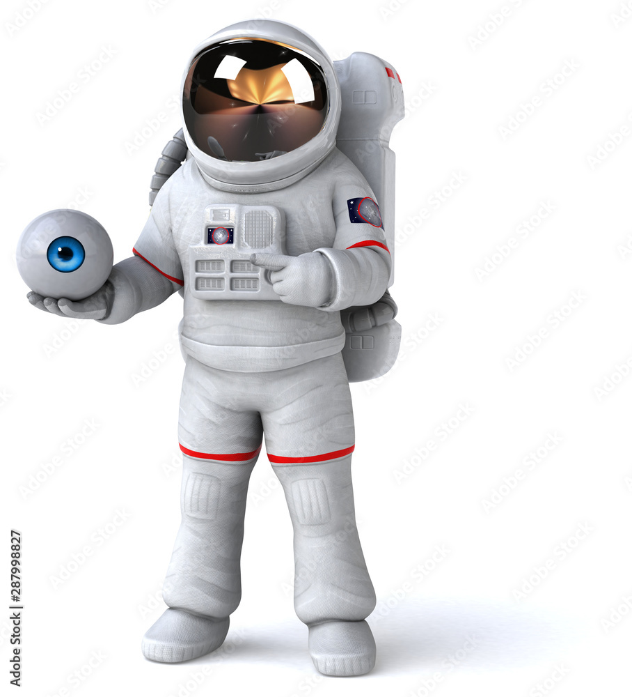 Fun astronaut - 3D Illustration