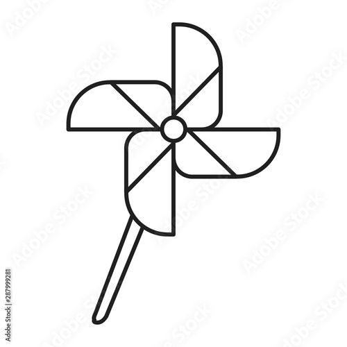 fan windmill toy isolated icon