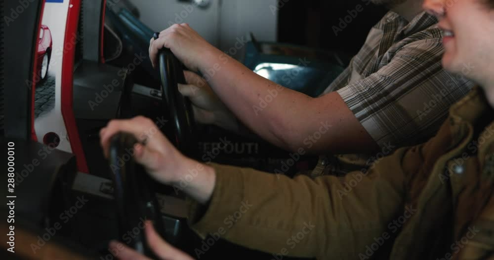 Arcade: Friends Play Racing Video Game