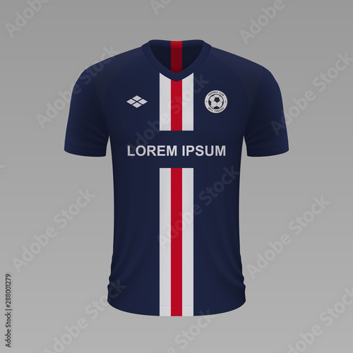 Realistic soccer shirt. Vector illustration