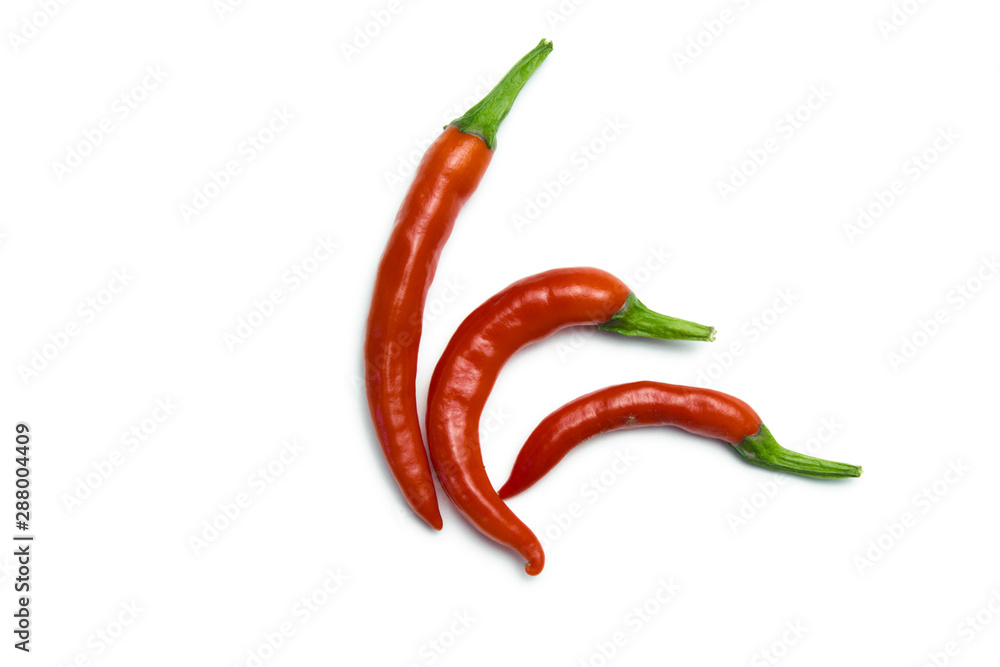 peppers layout on a white background