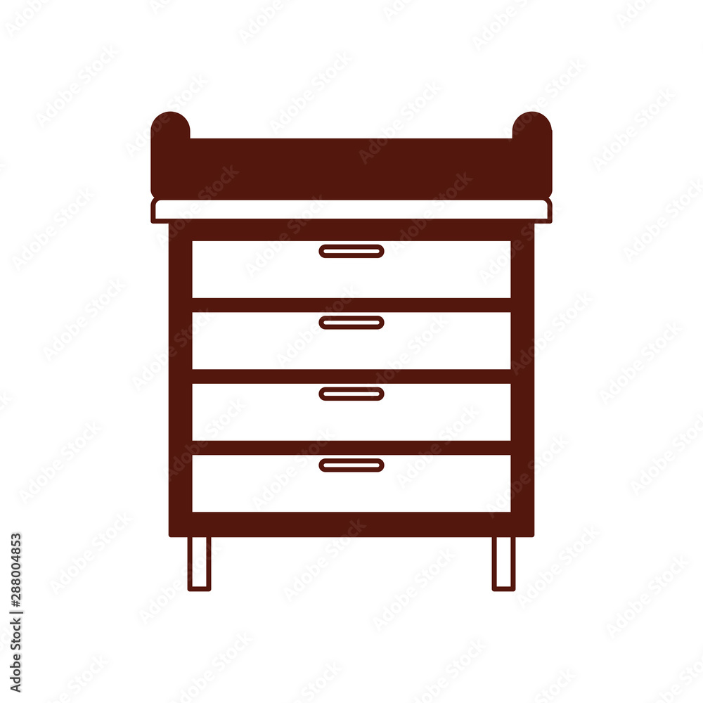 wooden drawer forniture isolated icon wooden drawer forniture isolated icon