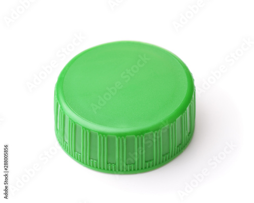 Blank green plastic bottle cap