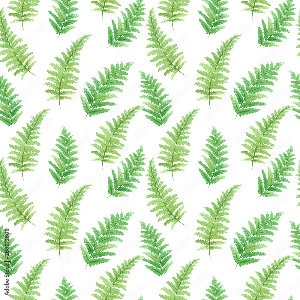 Watercolor seamless pattern with beautiful tropical exotic leaves. Best for background, wallpaper, textile, prints, clothes, design. Hand painted illustration Watercolor seamless pattern with beautiful tropical exotic leaves. Best for background, wallpaper, textile, prints, clothes, design. Hand painted illustration