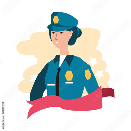 female police officer avatar character